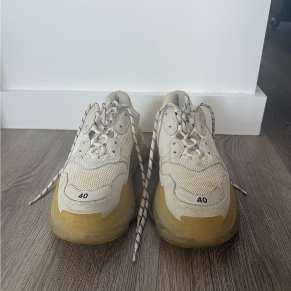 Balenciaga Cream and Tan Sneakers - Picture 1 of 5